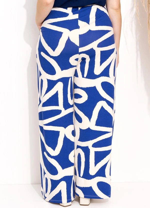 Quintess - Calça Floral Pincelado em Malha de Viscose 9
