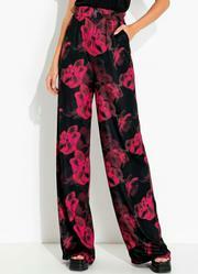 Cala Floral Preto com Bolsos Funcionais