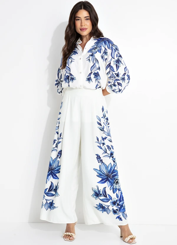 Farm - Calça Floral Tati Off White 3