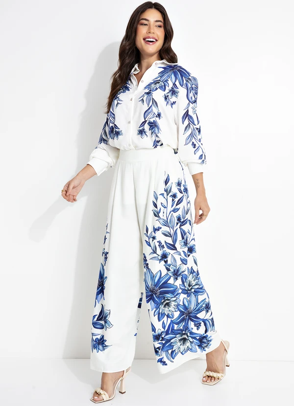 Farm - Calça Floral Tati Off White 6