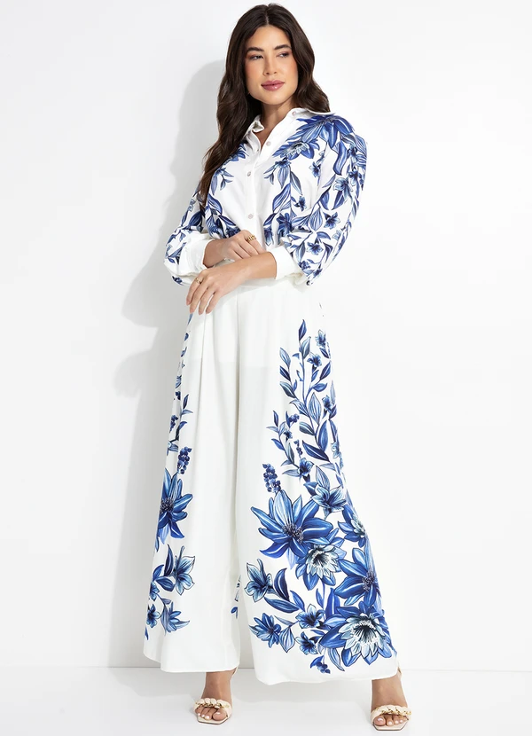 Farm - Calça Floral Tati Off White 8