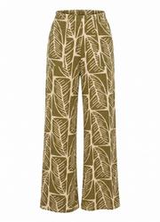 Cal�a Folhagem Abstrata em Malha de Viscose Text