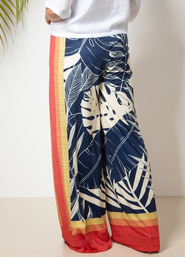 Quintess - Calça Folhagem Barrada em Malha Fria 5