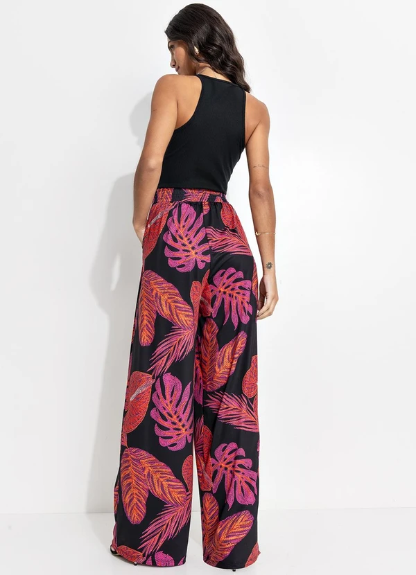 Quintess - Calça Folhagem Bordada em Malha Fria 8