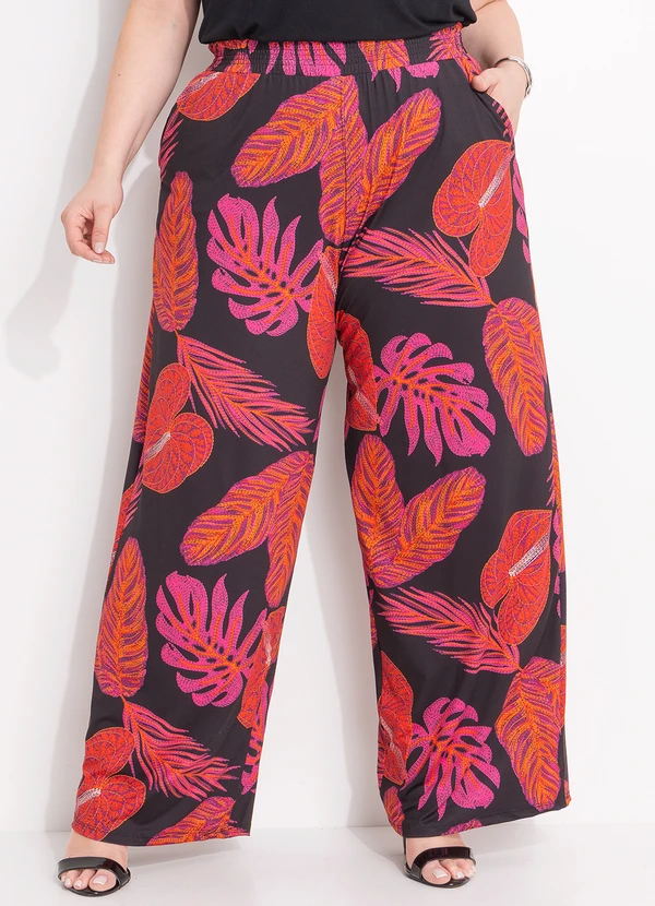 Quintess - Calça Folhagem Bordada em Malha Fria 7