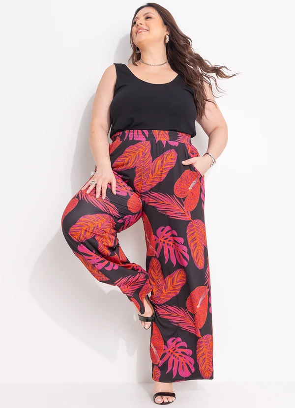 Quintess - Calça Folhagem Bordada em Malha Fria 3