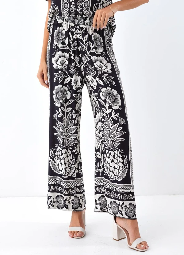 Farm - Calça Jardim Romance Preto