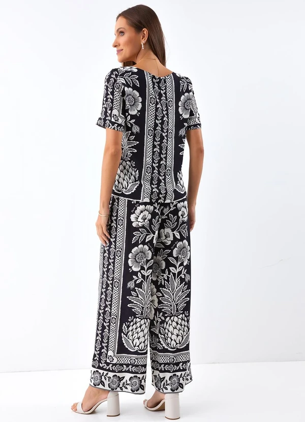 Farm - Calça Jardim Romance Preto 4