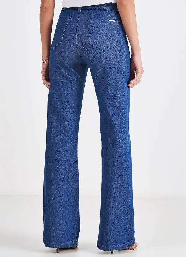 Principessa - Calça Jeans Flare com Cinto Eudora Azul 7