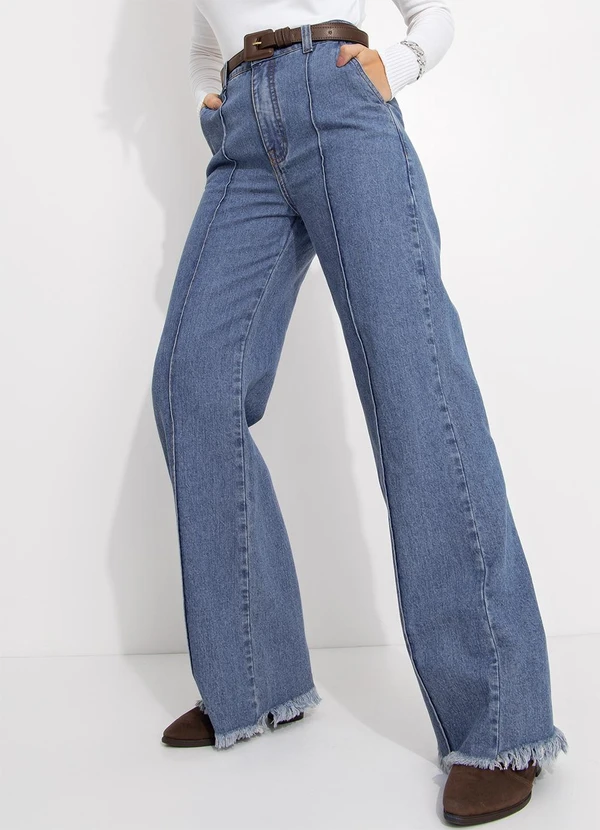 Quintess - Calça Jeans Médio em Jeans 10