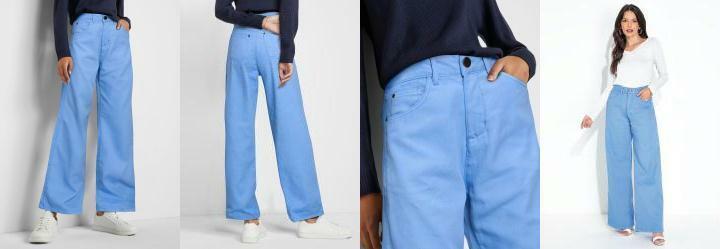 Cala Jeans Pantalona Azul Claro