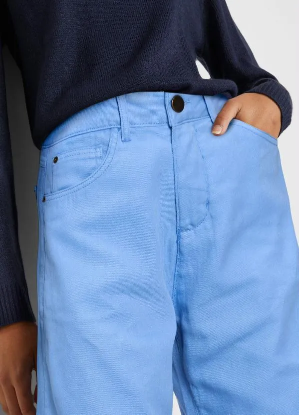 bonprix - Calça Jeans Pantalona Azul Claro 3