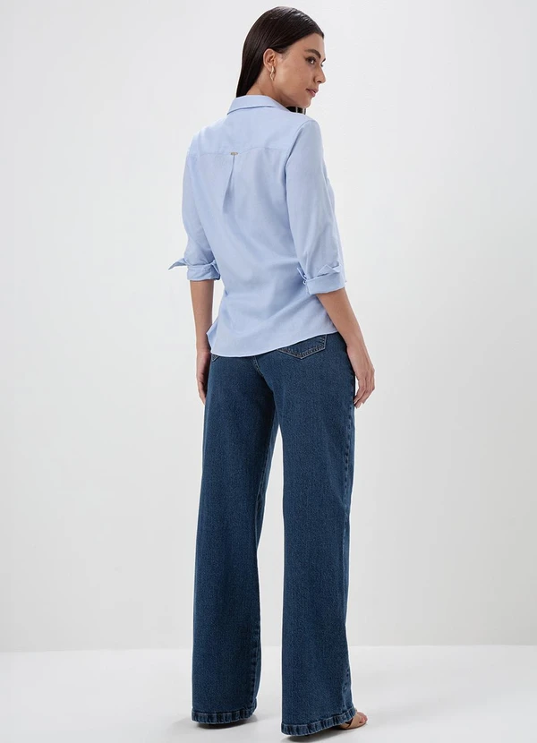 Principessa - Calça Jeans Pantalona Azul Escuro Sabrina 4