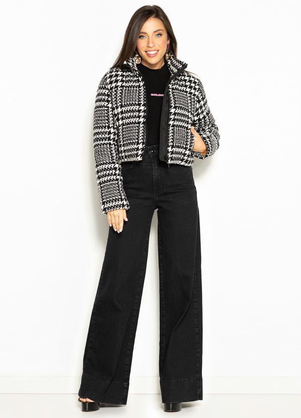 Colcci - Calça Jeans Pantalona Preta 6