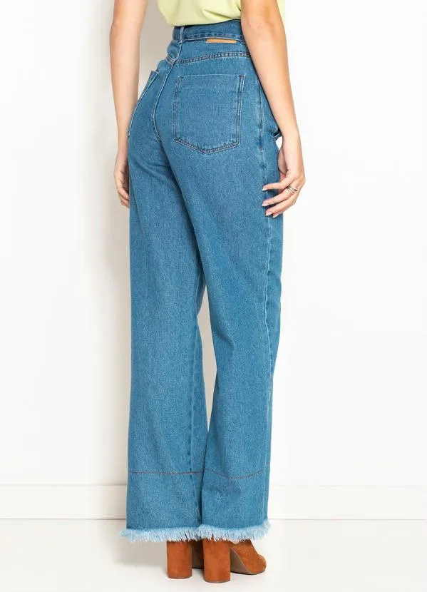 Maria Filó - Calça Jeans Wide Cinto Blue Denim Azul 2