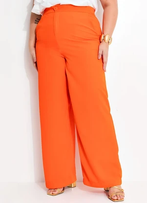 Quintess - Calça Laranja em Alfaiataria - QUINTESS