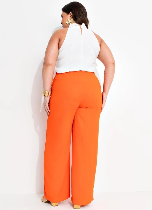 Quintess - Calça Laranja em Alfaiataria 2