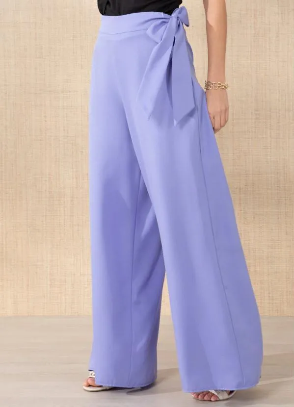Quintess - Calça Lilás com Amarração