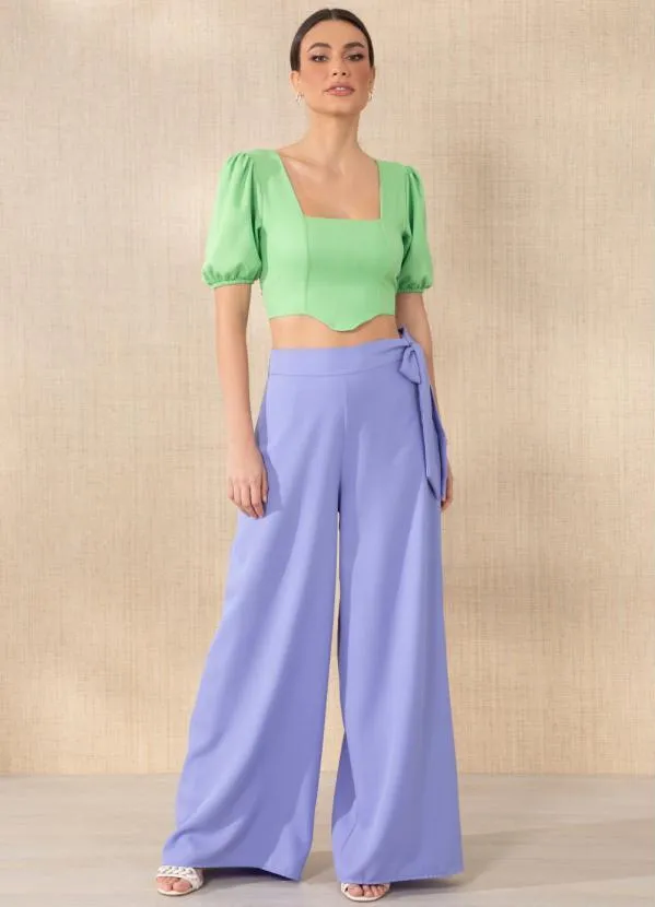 Quintess - Calça Lilás com Amarração 5