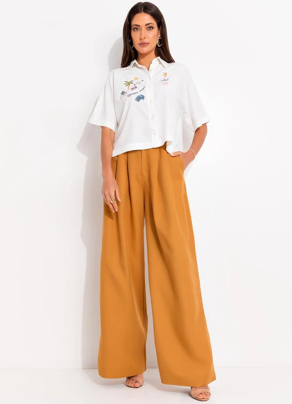 Colcci - Calça Linho Marrom 6