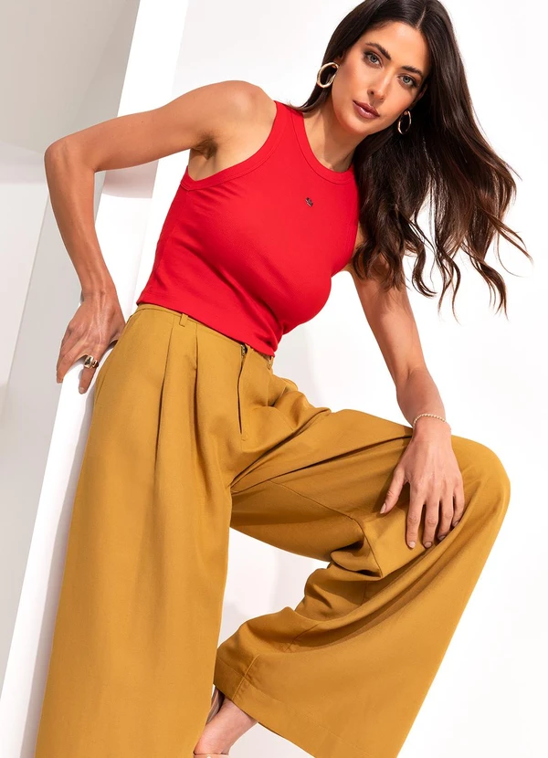 Colcci - Calça Linho Marrom 7