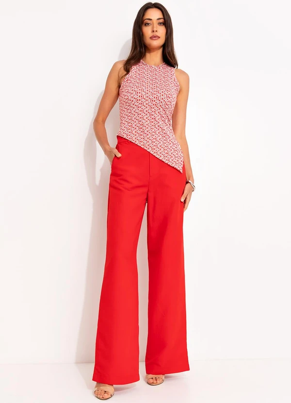 Colcci - Calça Linho Vermelho 3