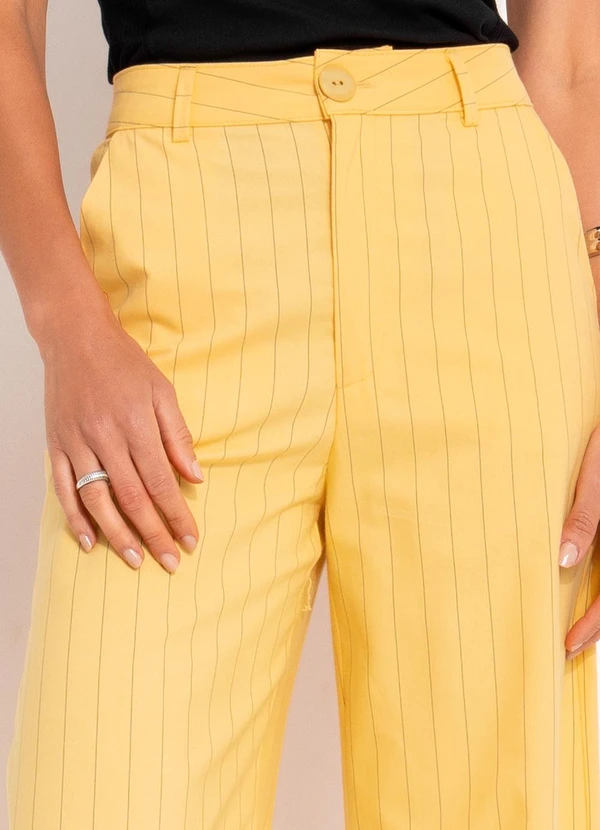 Colcci - Calça Listrada Amarelo 10