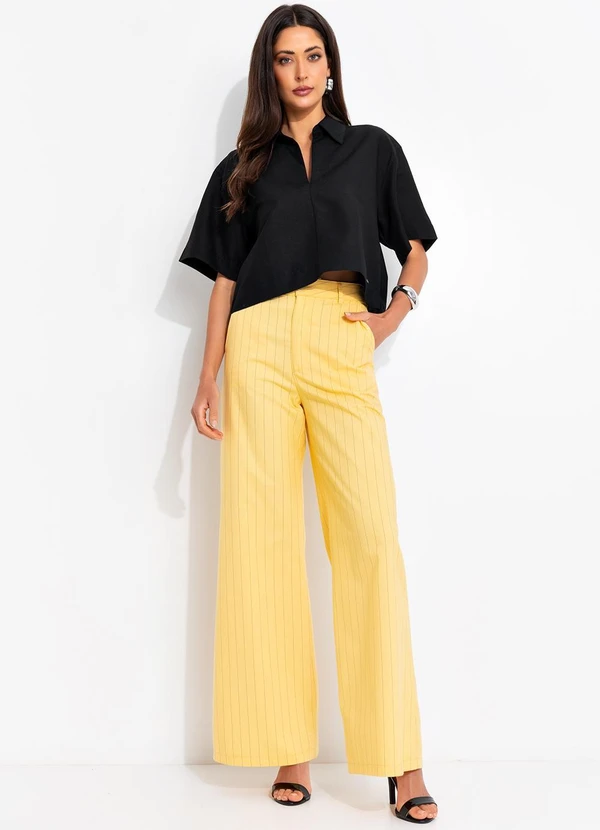 Colcci - Calça Listrada Amarelo 6