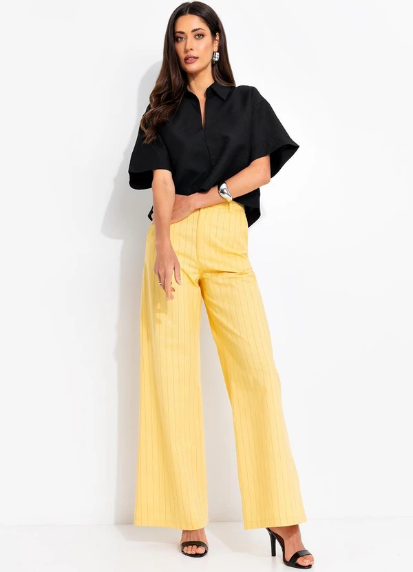 Colcci - Calça Listrada Amarelo 7