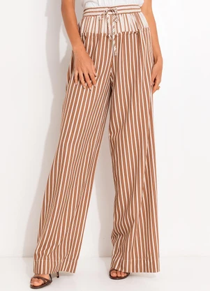 Colcci - Calça Listrada Bege - COLCCI