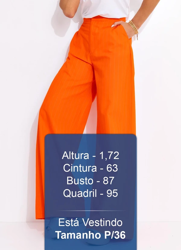 Forum - Calça Listrada Laranja 5