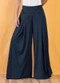 Moda Pop - Calça Marinho Pantalona com Cintura Média - variação: Marinho