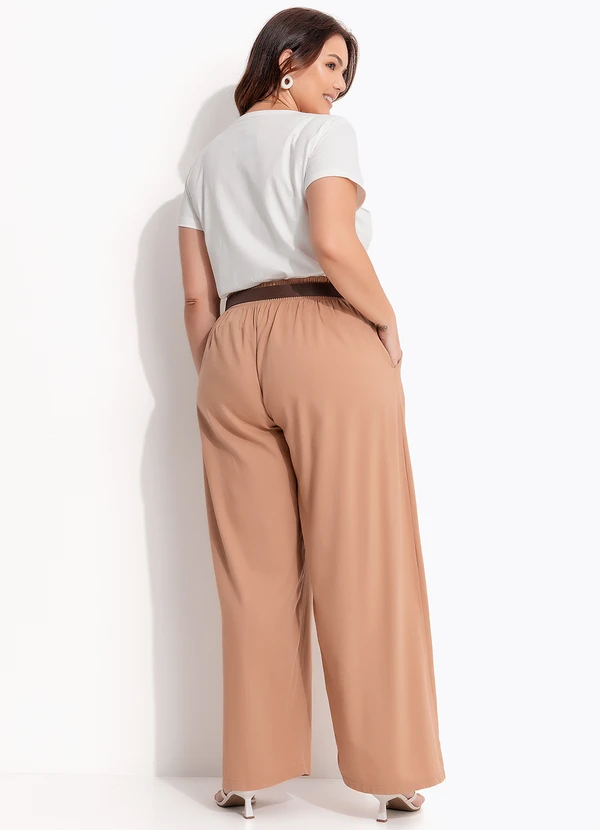 Quintess - Calça Marrom Claro em Linho 11