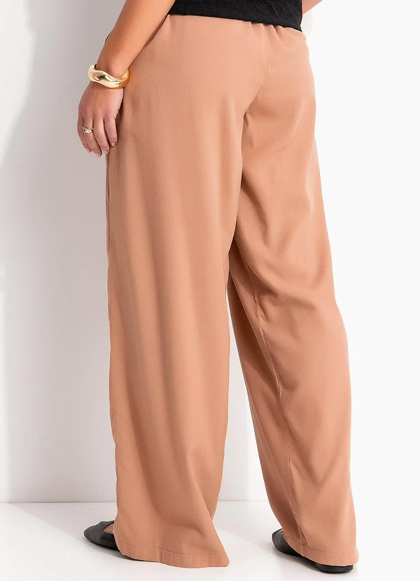 Quintess - Calça Marrom Claro em Linho 2