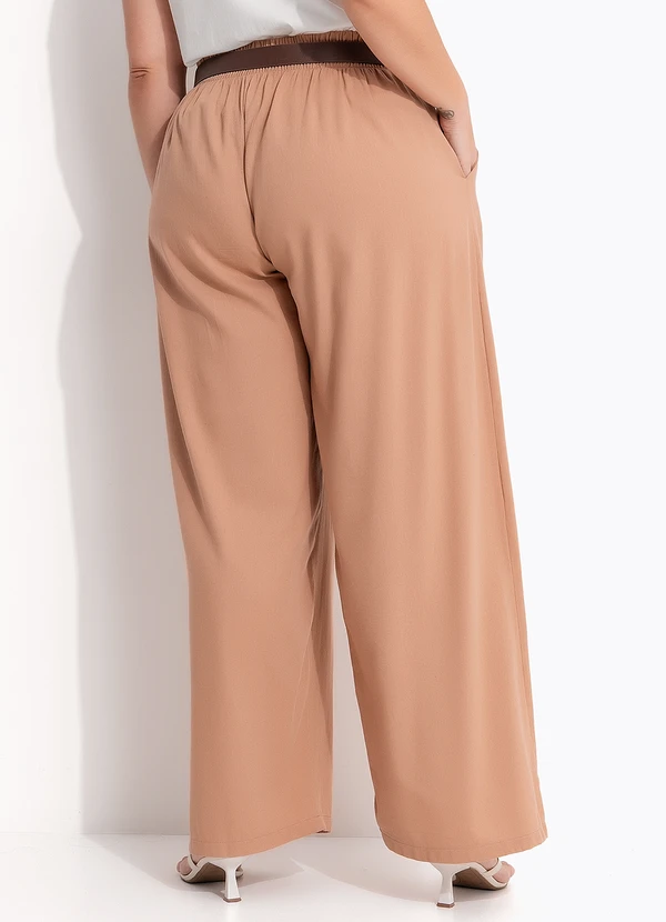 Quintess - Calça Marrom Claro em Linho 9