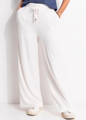 Quintess - Calça Natural em Malha Texturizada - QUINTESS