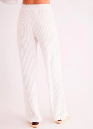 Sofie - Calça New Ease em Tricot Maquinetado Branco - SOFIE