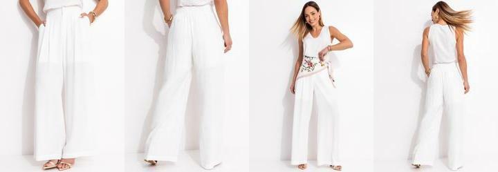 Cala Off White em Viscose Plana