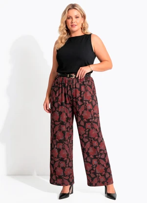 Quintess - Calça Paisley Terroso em Malha Fria - QUINTESS