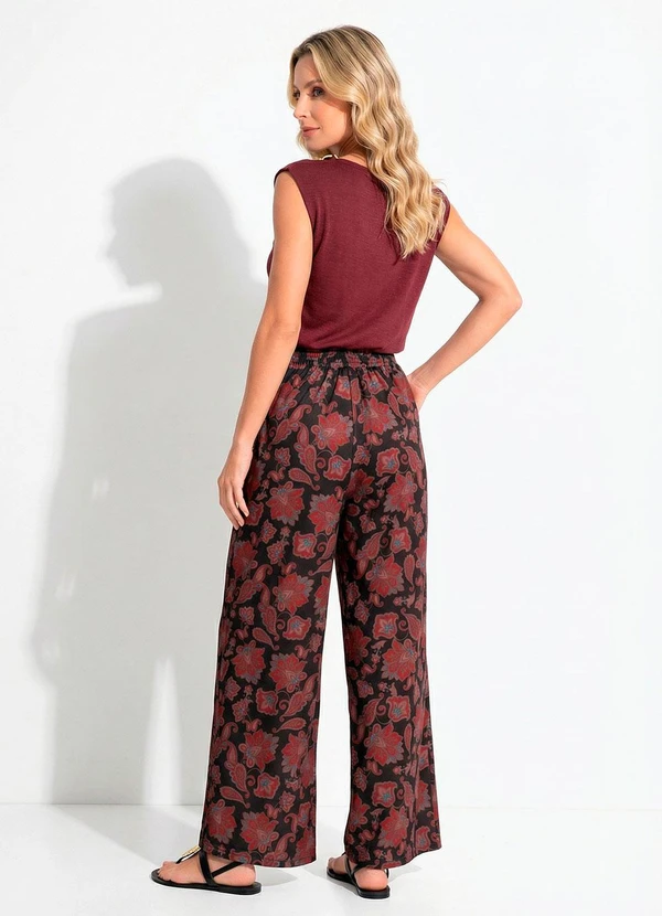 Quintess - Calça Paisley Terroso em Malha Fria 4