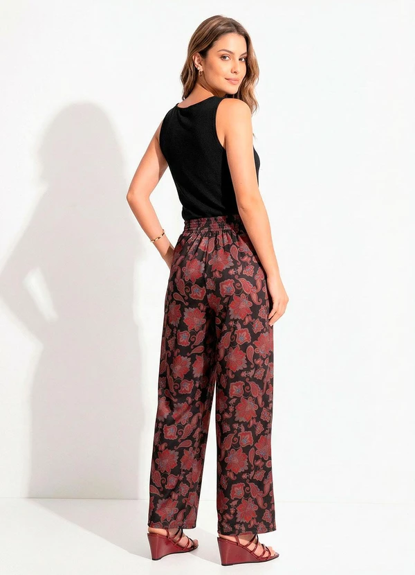 Quintess - Calça Paisley Terroso em Malha Fria 2