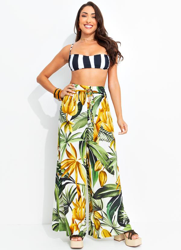 Farm - Calca Pantalona  Bananarte Verde 3