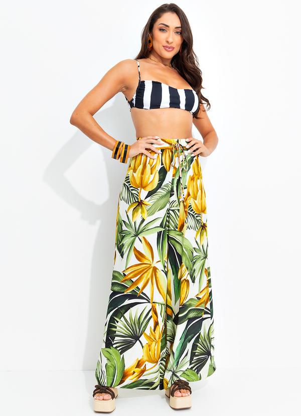 Farm - Calca Pantalona  Bananarte Verde 6