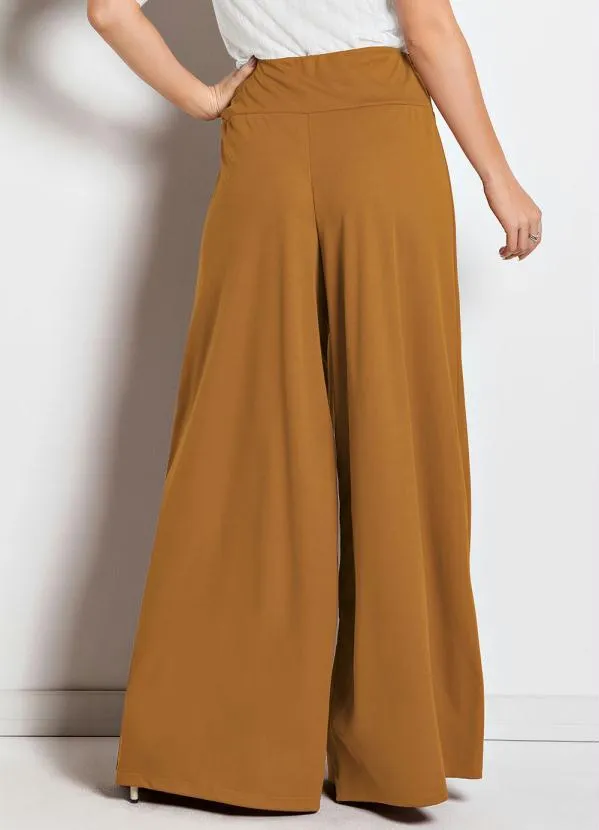 Moda Pop - Calça Pantalona Caramelo 2