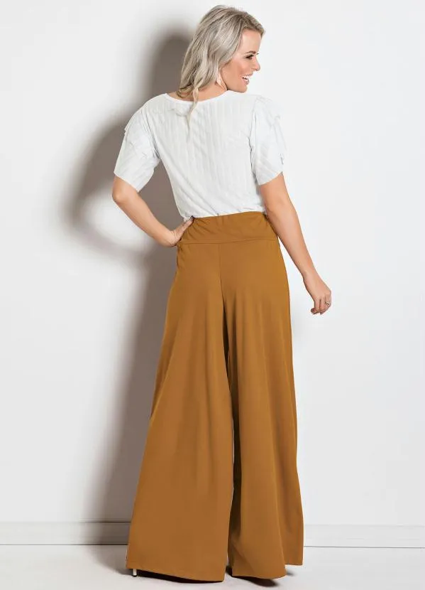 Moda Pop - Calça Pantalona Caramelo 4