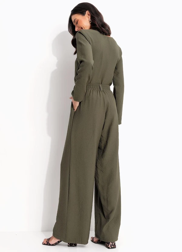 Quintess - Calça Pantalona Cinza em Tecido de Alfaiataria 4