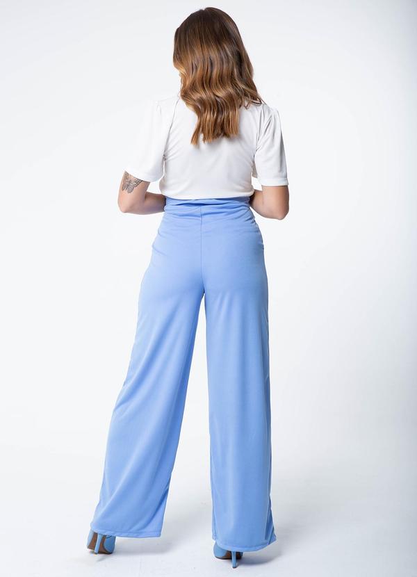 Misiss - Calça Pantalona com Amarração Pandora Azul 6