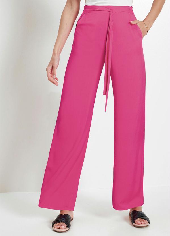Outlet - Calça Pantalona com Bolsos Pink 4