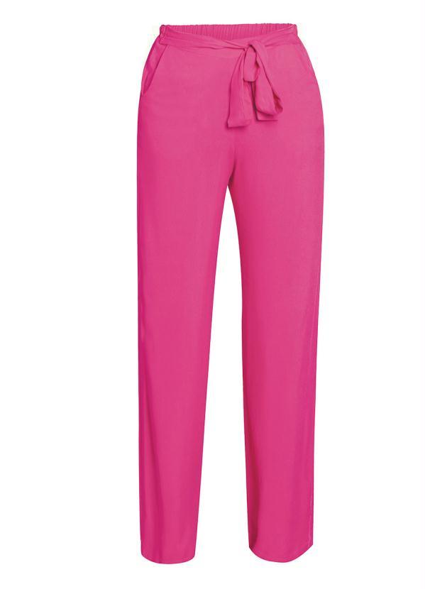 Outlet - Calça Pantalona com Bolsos Pink 7