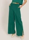 Sofie - Calça Pantalona com Fendas Verde - variação: Verde